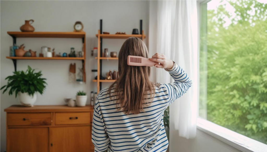 Cepillado para evitar la caída del pelo en otoño